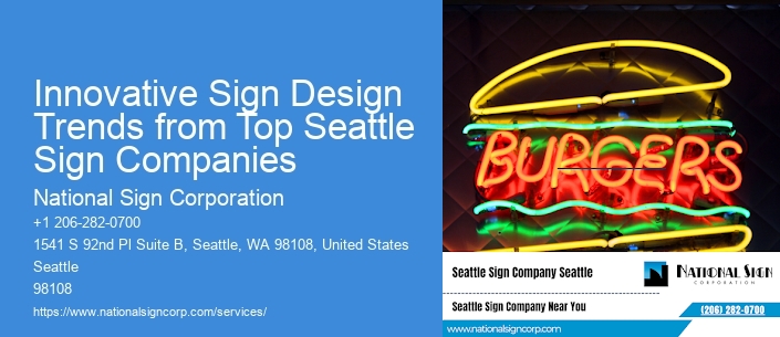 Innovative Sign Design Trends from Top Seattle Sign Companies