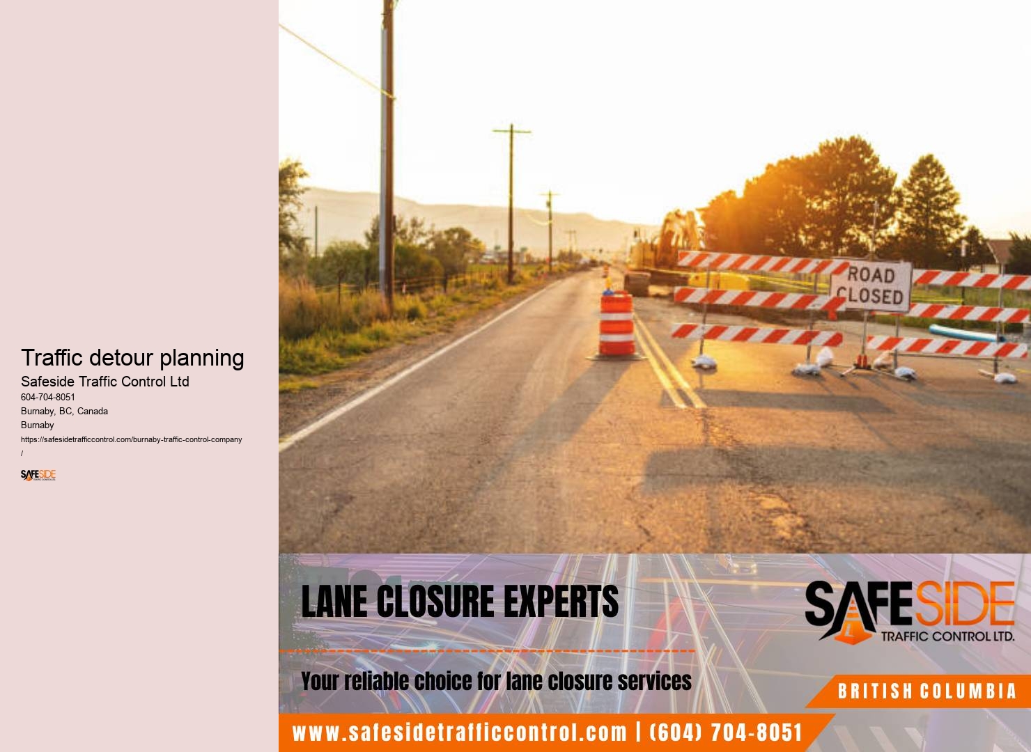 Traffic detour planning