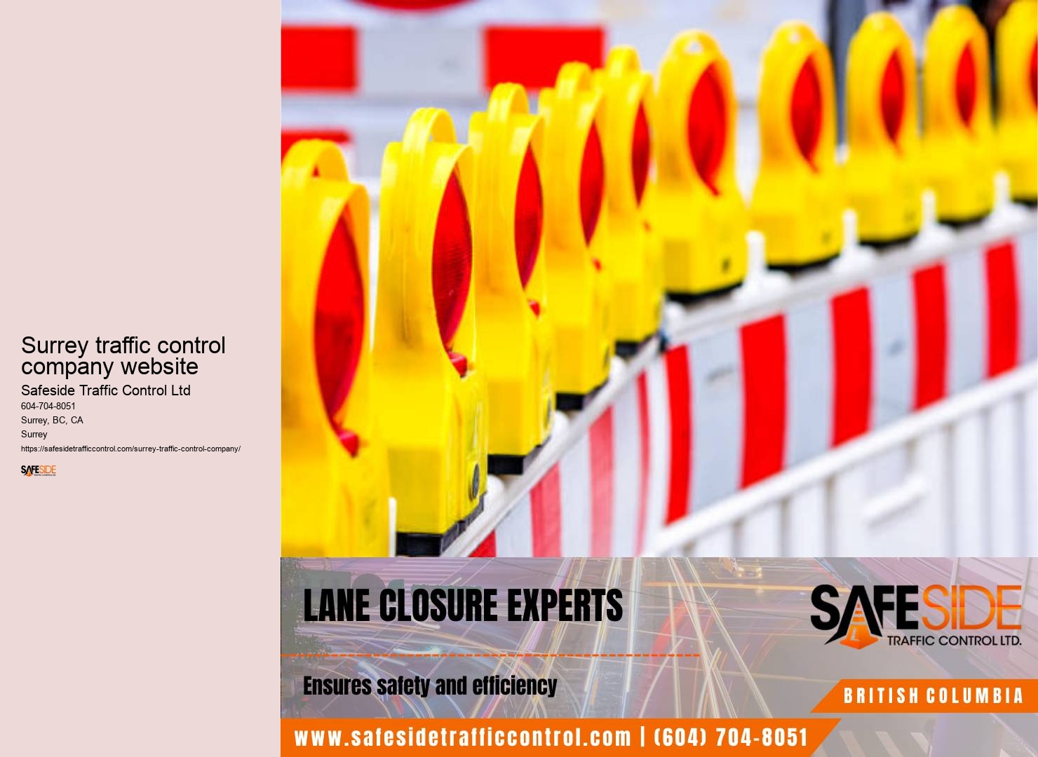 Traffic control permit management Surrey