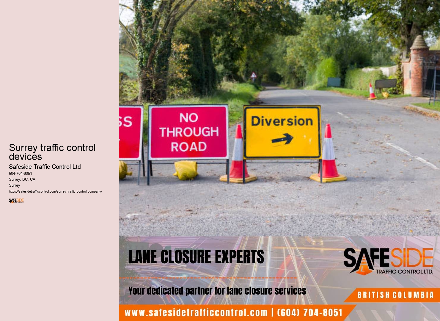 Surrey traffic control algorithm support services