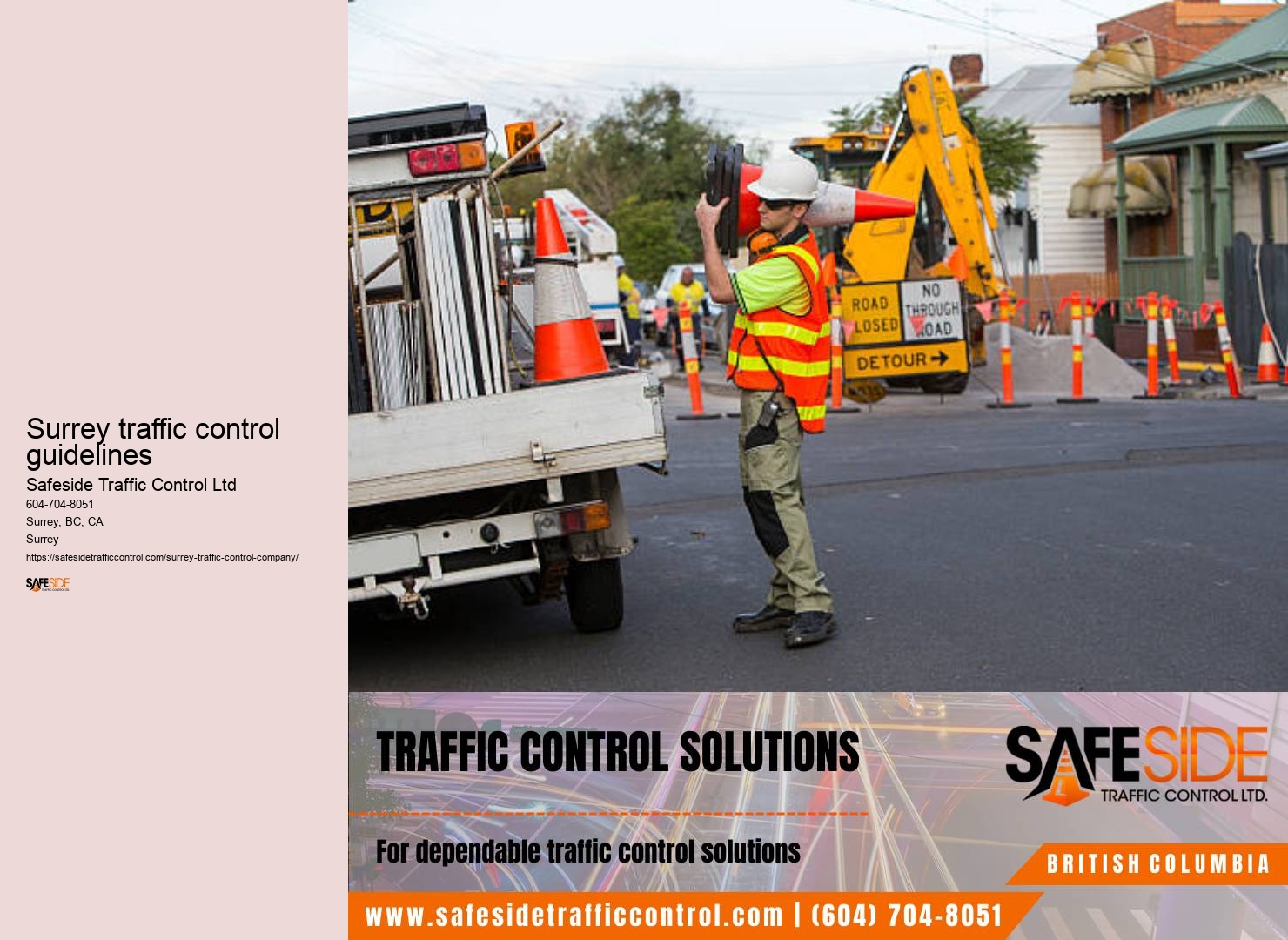 Traffic control permit advisory services Surrey