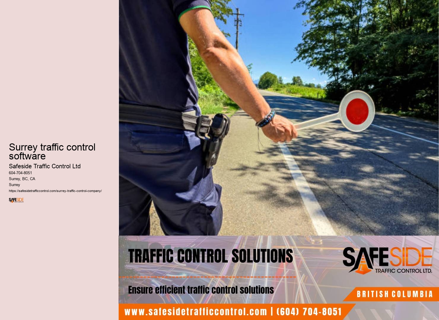 Surrey traffic control for road maintenance