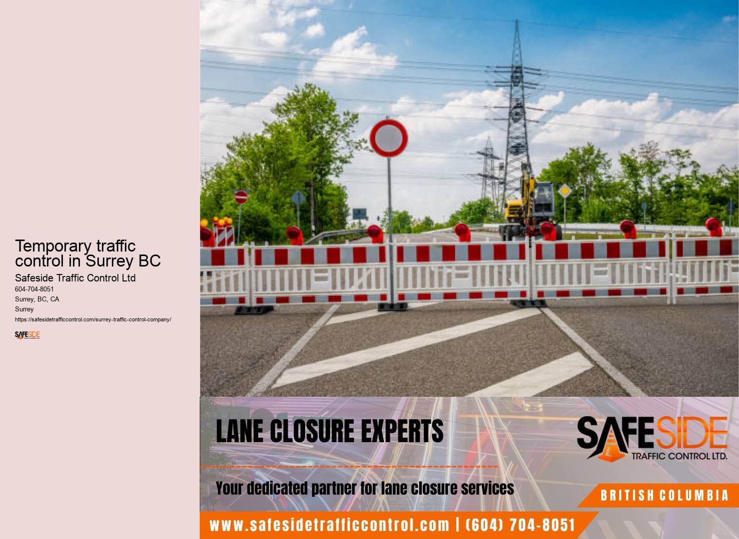Surrey traffic control system support services