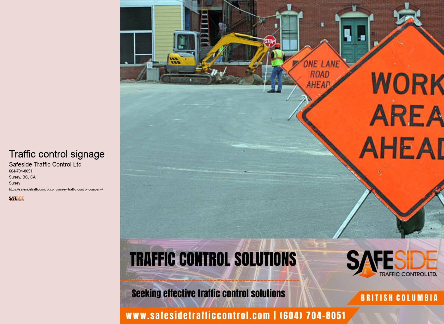 Traffic control signage