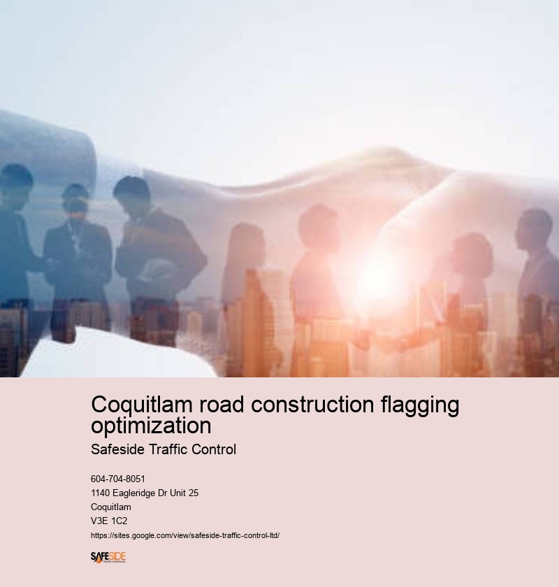 Construction zone flaggers in Coquitlam