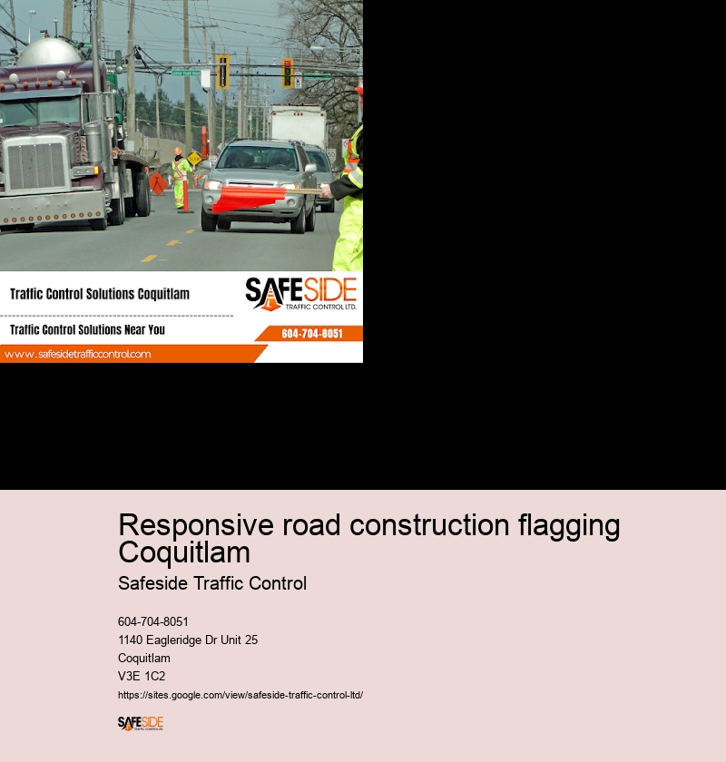 Responsive road construction flagging Coquitlam