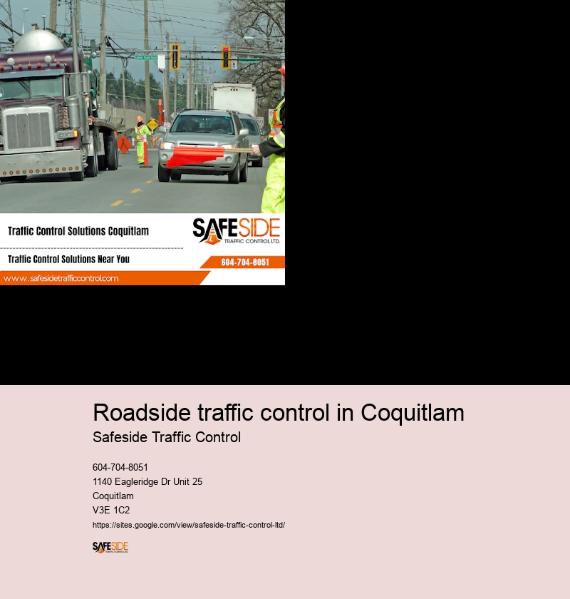 Roadside traffic control in Coquitlam