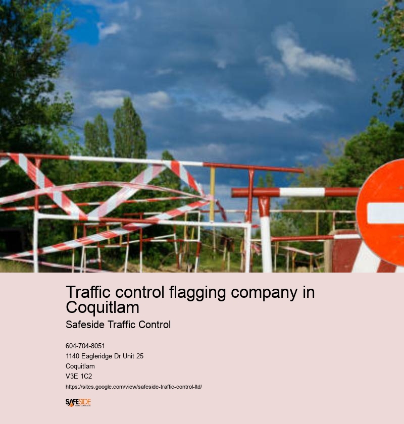 Traffic control signs in Coquitlam