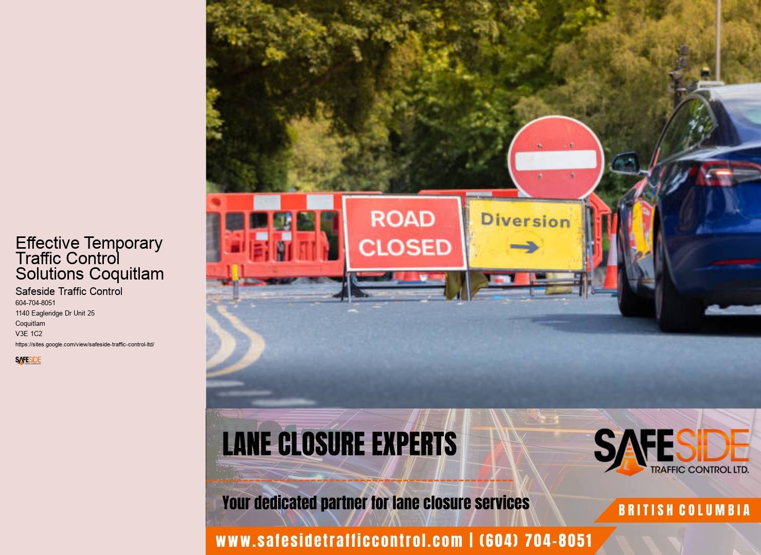 Certified Traffic Control Specialists Effective Temporary Traffic Control Solutions Coquitlam