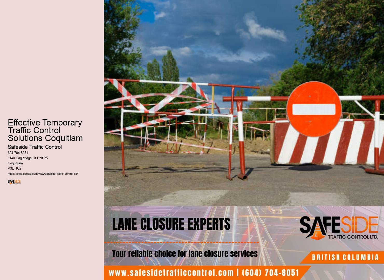 Effective Temporary Traffic Control Solutions Coquitlam traffic control regulations compliance
