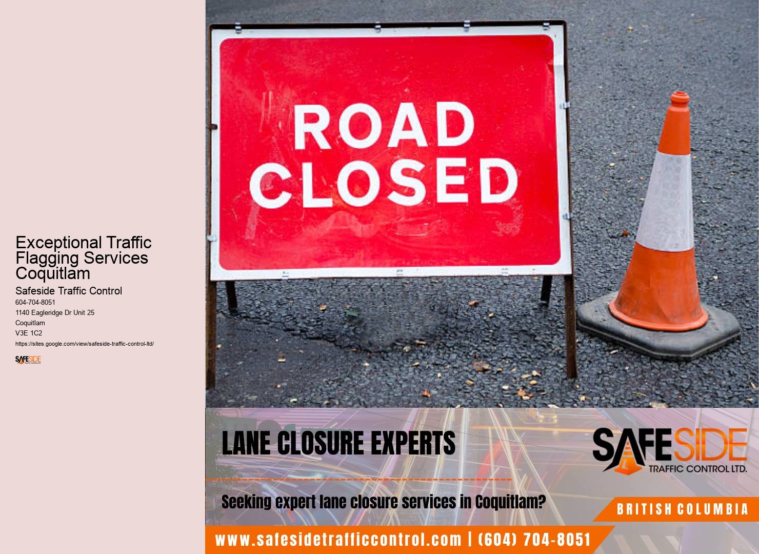 Experienced Traffic Management Exceptional Traffic Flagging Services Coquitlam