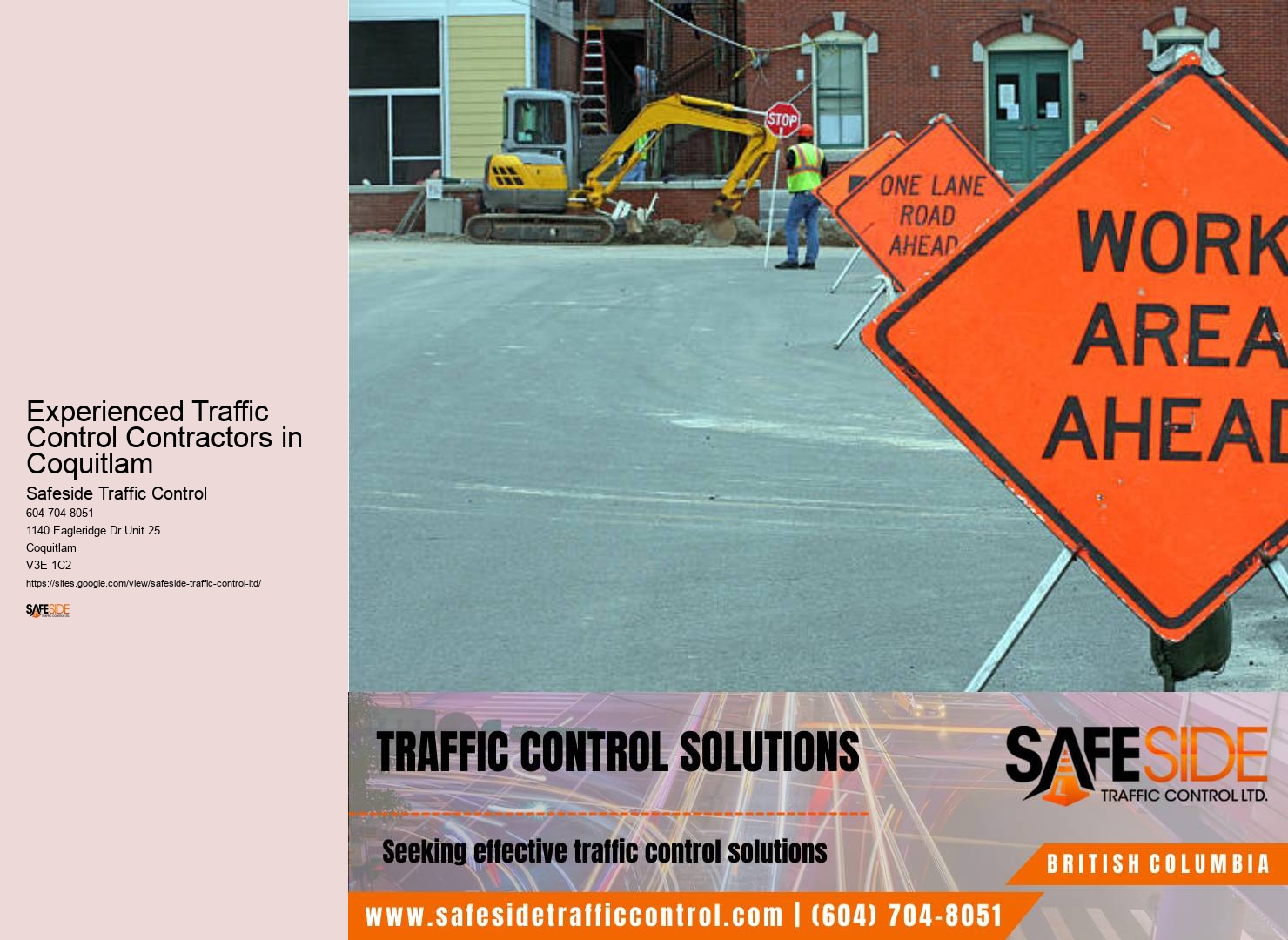 Experienced Traffic Control Contractors in Coquitlam Lane Closure Safety Procedures