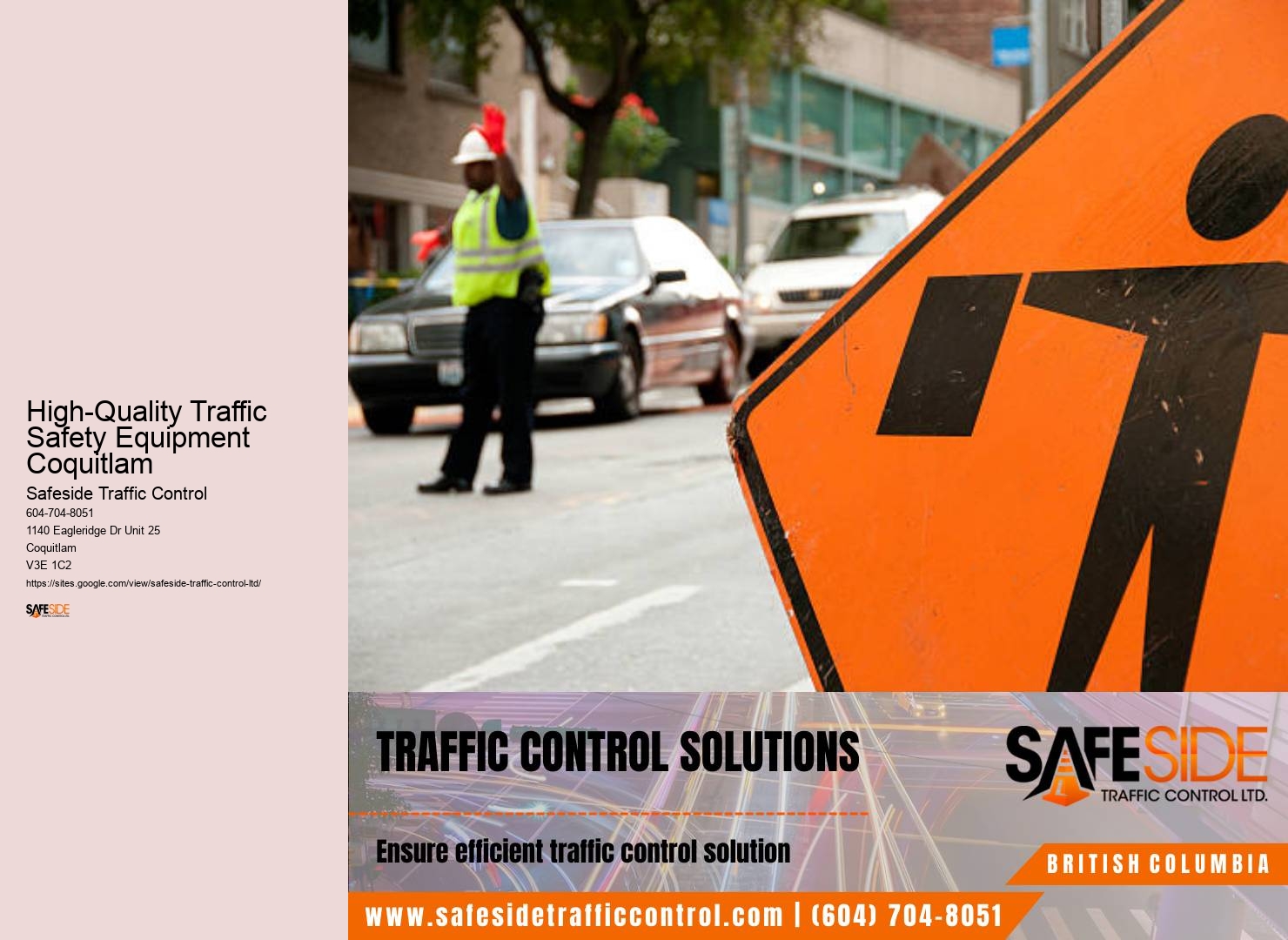 High-Quality Traffic Safety Equipment Coquitlam traffic control manpower services
