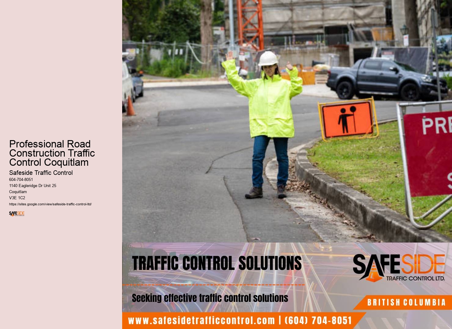 Expert traffic management company Professional Road Construction Traffic Control Coquitlam