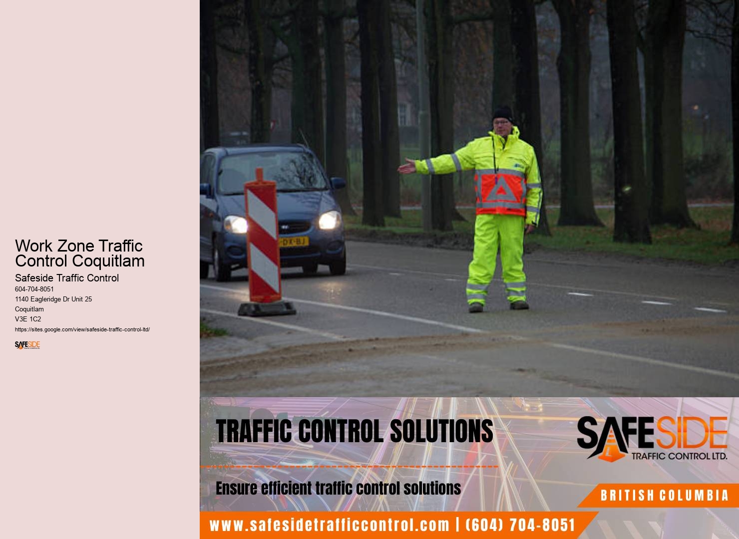 Leading traffic management company Work Zone Traffic Control Coquitlam