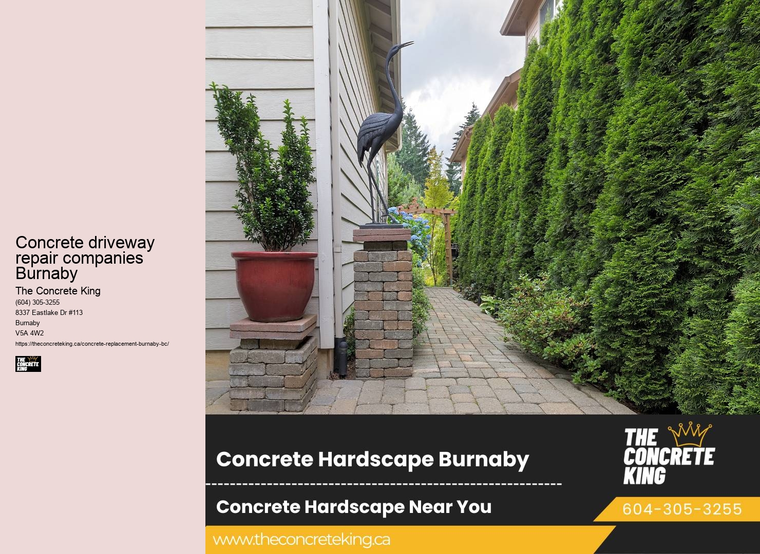 Concrete driveway repair companies Burnaby concrete driveway services