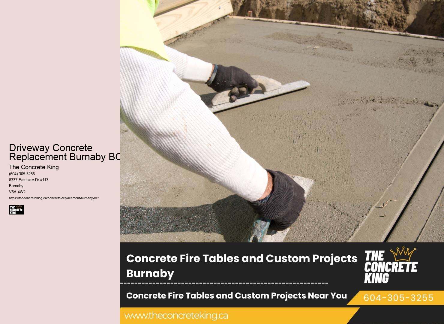 Driveway Concrete Replacement Burnaby BC driveway maintenance