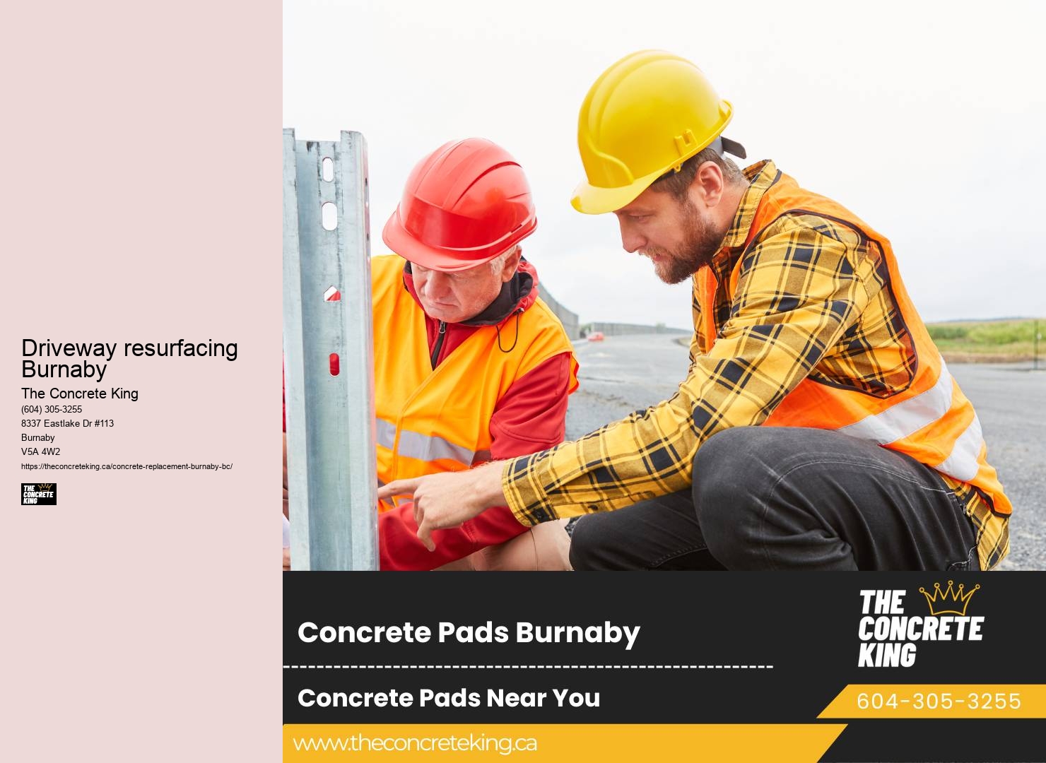 Driveway concrete specialists Driveway resurfacing Burnaby